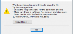 Error While Opening Office Documents (Word/Excel/PowerPoint) After Upgrading to Windows 10