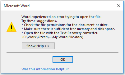 Error While Opening Office Documents (Word/Excel/PowerPoint) After Upgrading to Windows 10
