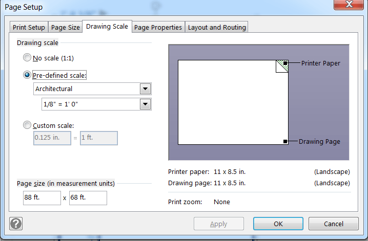 Visio Scaling