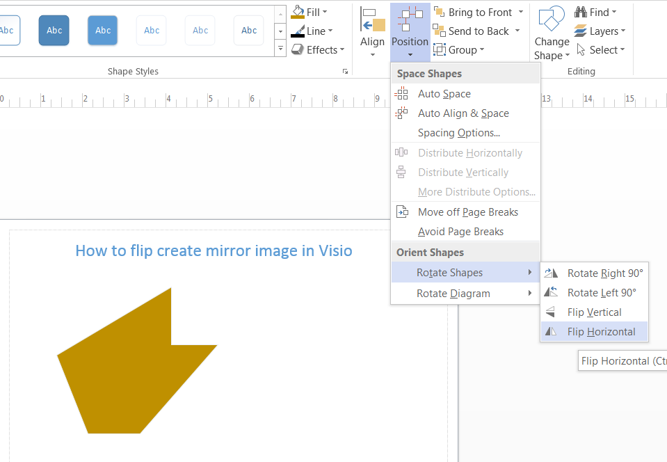 How to Create Mirror Image of a Shape in Visio