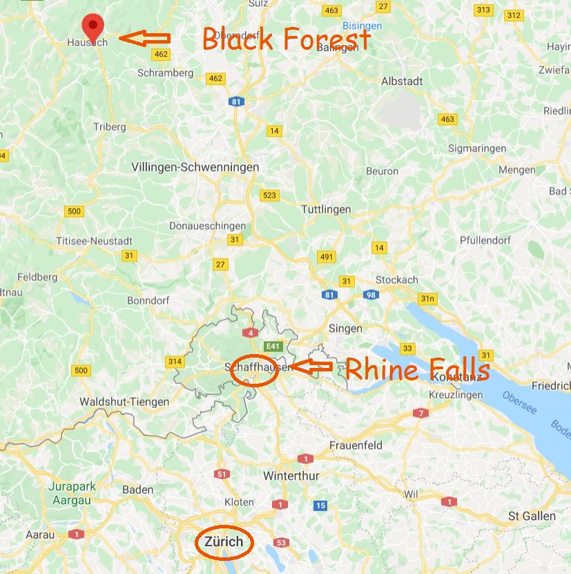 Rhine Falls and Black forest