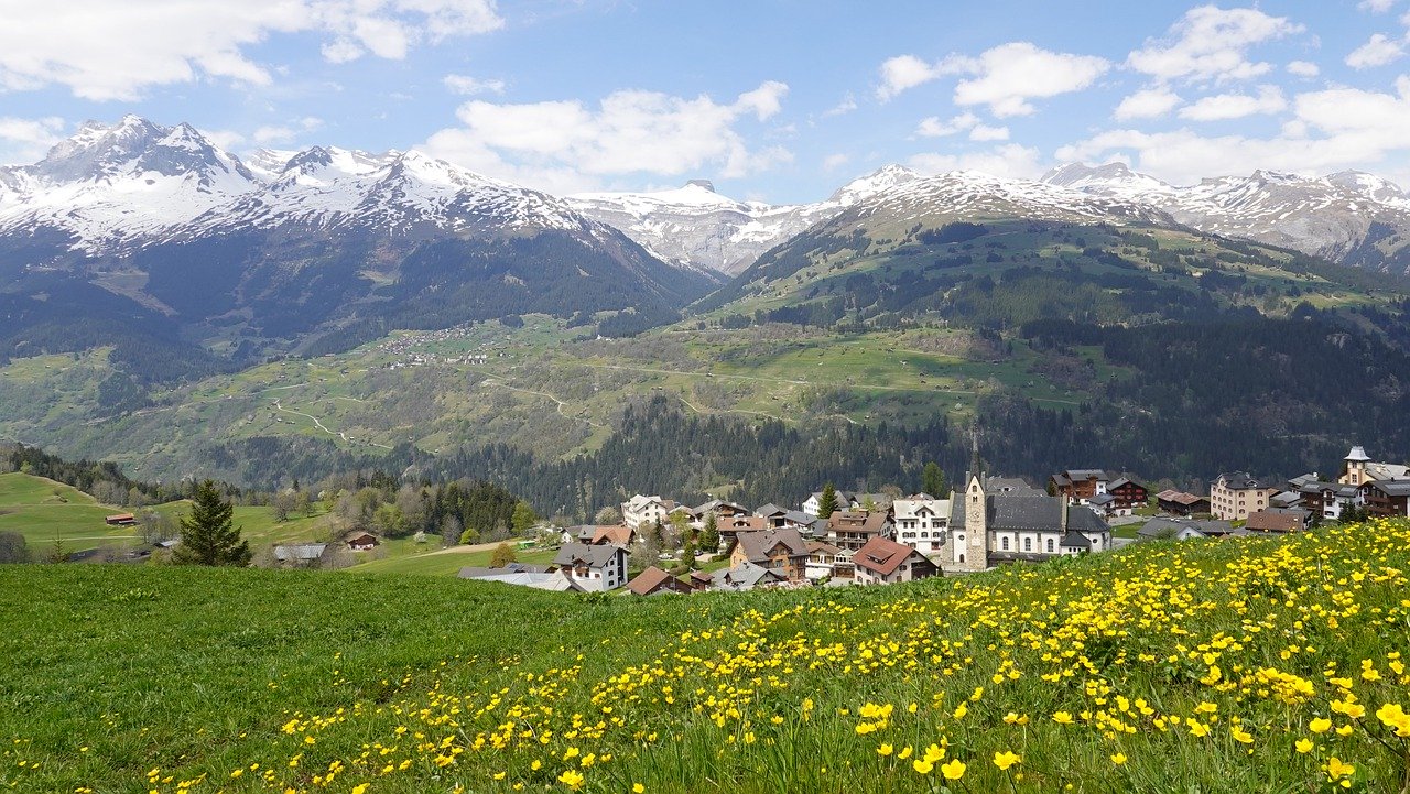 Gstaad Швейцария природа