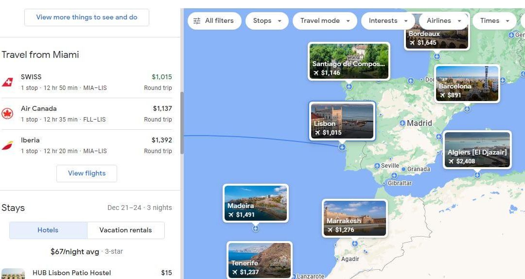 Google Flights Travel