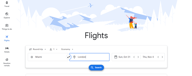 Google Flights Travel