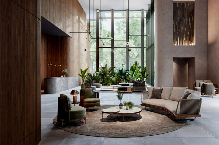 Biophilic living room