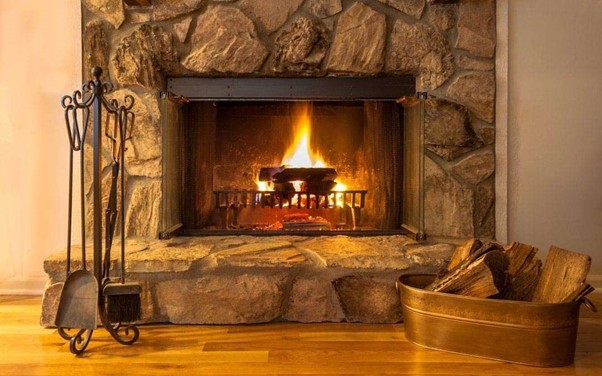 Wooden Fireplace